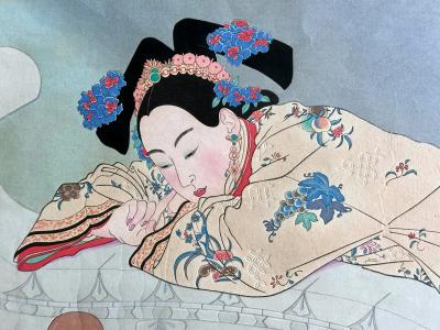 Paul Jacoulet Japanese Woodblock Print Fumees de Santal by Paul Jacoulet