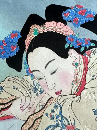 Paul Jacoulet Japanese Woodblock Print Fumees de Santal by Paul Jacoulet