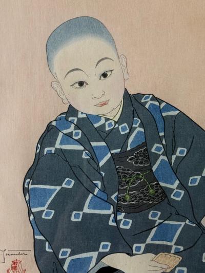 Paul Jacoulet Japanese Woodblock Print Kiyoshi Tokio by Paul Jacoulet
