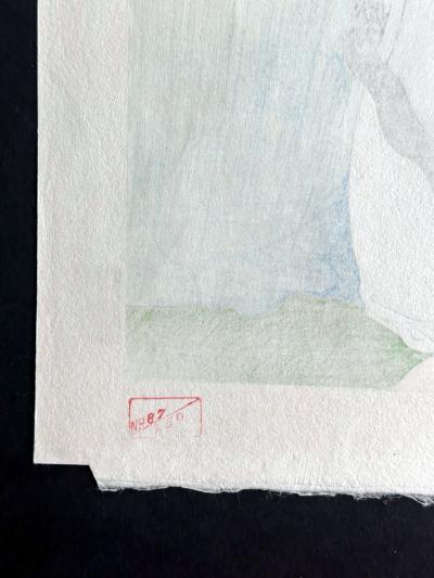 Paul Jacoulet Japanese Woodblock Print Le Bonze Errant by Paul Jacoulet