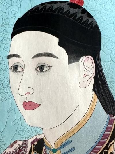 Paul Jacoulet Japanese Woodblock Print Le Mandarin Aux Lunettes by Paul Jacoulet