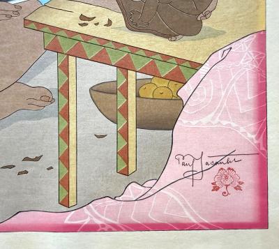 Paul Jacoulet Japanese Woodblock Print Le Sculpteur de Tokobuei Mers du Sud by Paul Jacoulet