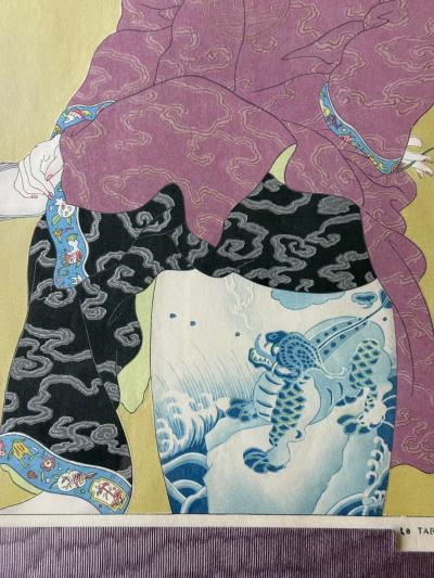 Paul Jacoulet Japanese Woodblock Print Le Tabouret de Porcelaine by Paul Jacoulet