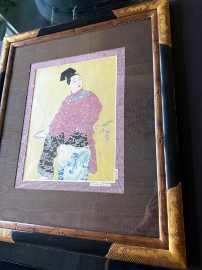 Paul Jacoulet Japanese Woodblock Print Le Tabouret de Porcelaine by Paul Jacoulet