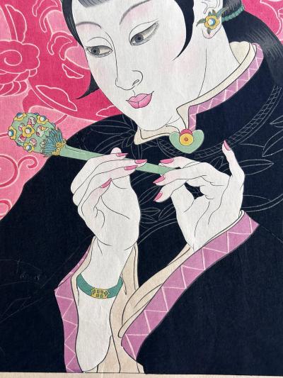 Paul Jacoulet Japanese Woodblock Print Les Jades Chinoise by Paul Jacoulet