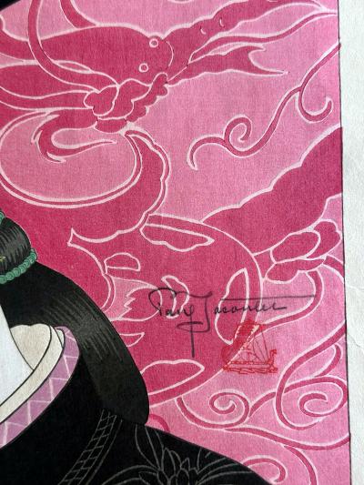 Paul Jacoulet Japanese Woodblock Print Les Jades Chinoise by Paul Jacoulet