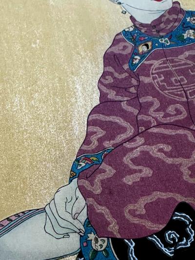 Paul Jacoulet Rare First Edition Woodblock Print Le Tabouret de Porcelaine Paul Jacoulet