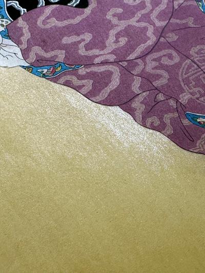 Paul Jacoulet Rare First Edition Woodblock Print Le Tabouret de Porcelaine Paul Jacoulet