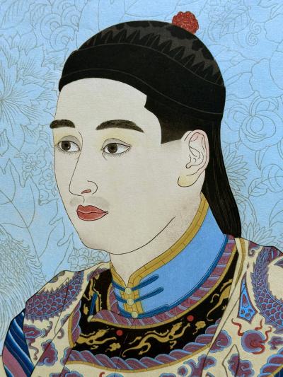 Paul Jacoulet Woodblock Print Le Mandarin Aux Lunettes by Paul Jacoulet