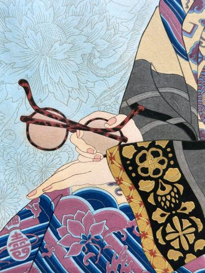 Paul Jacoulet Woodblock Print Le Mandarin Aux Lunettes by Paul Jacoulet