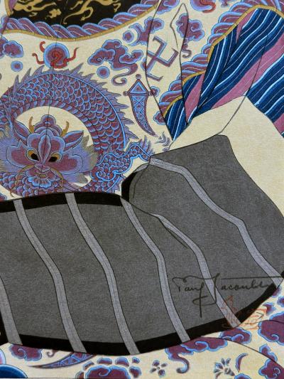 Paul Jacoulet Woodblock Print Le Mandarin Aux Lunettes by Paul Jacoulet