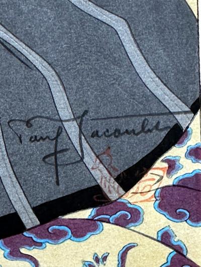 Paul Jacoulet Woodblock Print Le Mandarin Aux Lunettes by Paul Jacoulet