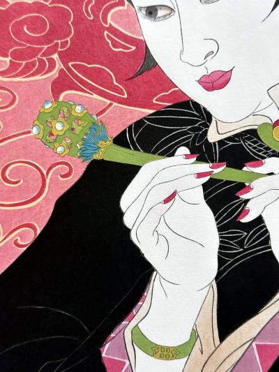 Paul Jacoulet Woodblock Print Les Jades Chinoise by Paul Jacoulet