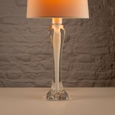 Paul Kedelv Glass Lamp by Paul Kedelv for Flygsfors Glasbruk Sweden 1960s