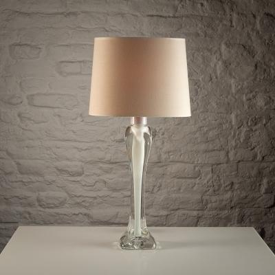 Paul Kedelv Glass Lamp by Paul Kedelv for Flygsfors Glasbruk Sweden 1960s