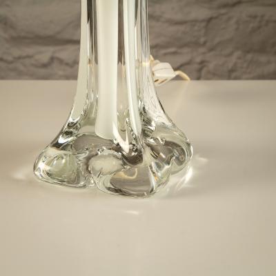 Paul Kedelv Glass Lamp by Paul Kedelv for Flygsfors Glasbruk Sweden 1960s