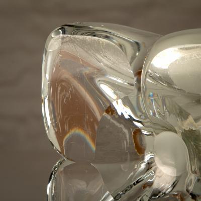 Paul Kedelv Glass Lamp by Paul Kedelv for Flygsfors Glasbruk Sweden 1960s