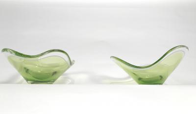 Paul Kedelv Two Glass Bowls by Paul Kedelv for Flygsfors 1955