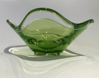 Paul Kedelv Two Glass Bowls by Paul Kedelv for Flygsfors 1955