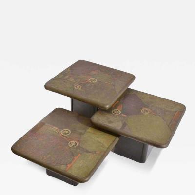 Paul Kingma Set of Mosaic Coffee Tables by Paul Kingma Kneip 1989