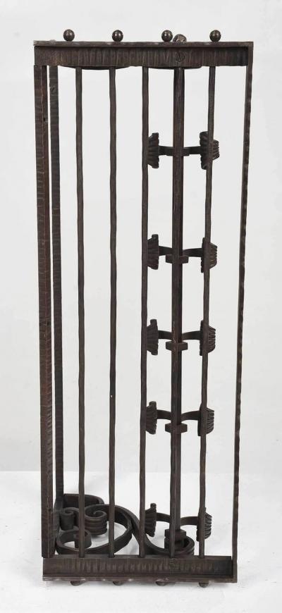 Paul Kiss ART DECO HAMMERED WROUGHT IRONT COAT RACK BY PAUL KISS