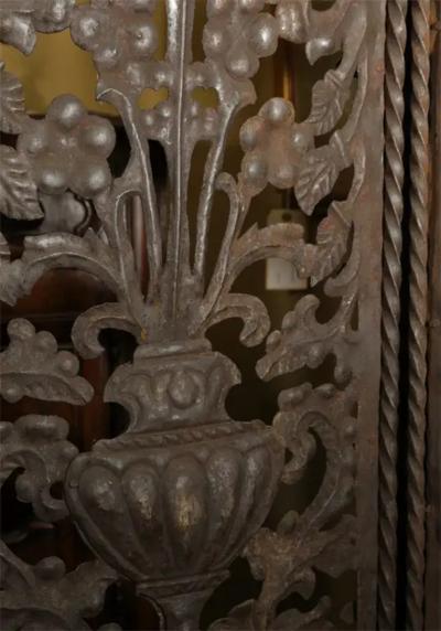 Paul Kiss Edgar Brandt Inspired Wrought Iron Screen or Room Divider