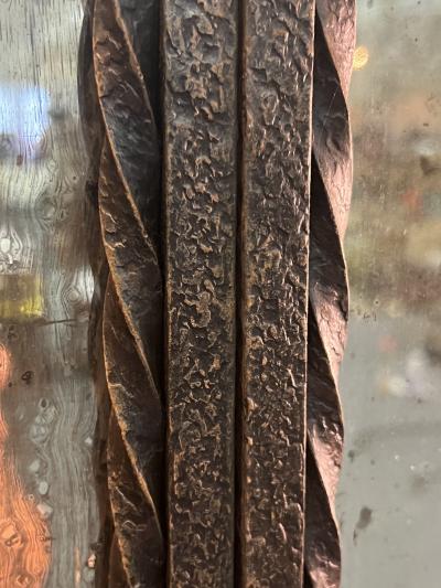 Paul Kiss MAGNIFICIENT FRENCH ART DECO WROUGHT IRON TRIFOLD MIRROR