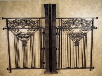 Paul Kiss Paul Kiss pair of hand forged iron panels