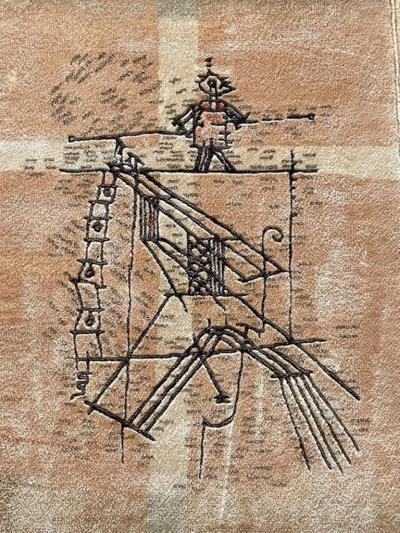 Paul Klee Hand Made Tapestry The Tightrope Walker After Paul Klee