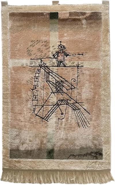 Paul Klee Hand Made Tapestry The Tightrope Walker After Paul Klee