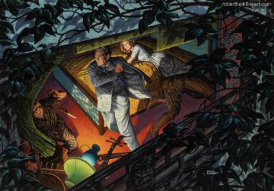 Paul L Rabut Film Noir Original Artwork The Saturday Evening Post interior