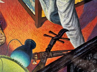 Paul L Rabut Film Noir Original Artwork The Saturday Evening Post interior