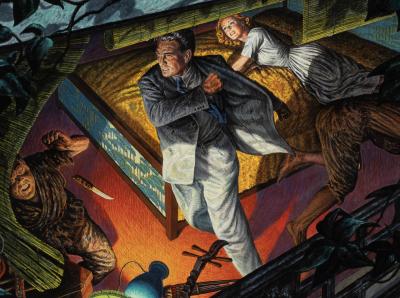 Paul L Rabut Film Noir Original Artwork The Saturday Evening Post interior