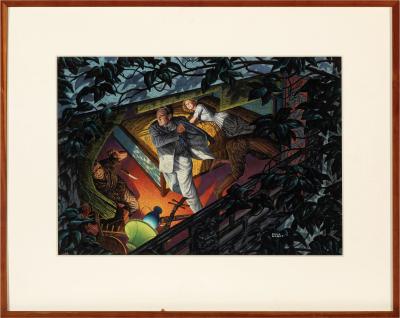 Paul L Rabut Film Noir Original Artwork The Saturday Evening Post interior