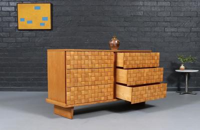 Paul L szl California Modernist Basket Weave Dresser by Paul Laszlo