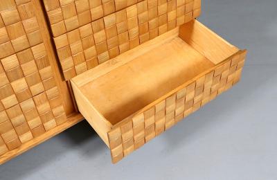 Paul L szl California Modernist Basket Weave Dresser by Paul Laszlo