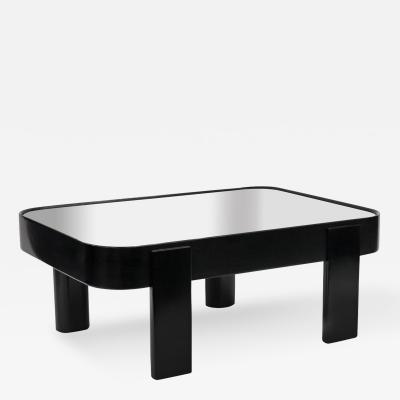 Paul L szl Ebonized Coffee Table with Mirror Top by Paul Laszlo