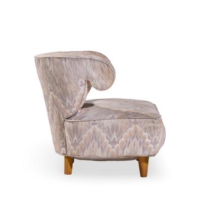 Paul L szl Paul Laszlo Mid Century Scroll Lounge Chairs Pair