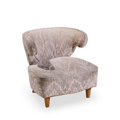 Paul L szl Paul Laszlo Mid Century Scroll Lounge Chairs Pair