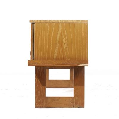 Paul L szl Paul Laszlo for Brown Saltman Mid Century Basket Weave Bleached Oak Desk