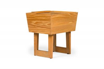 Paul L szl Paul Laszlo for Brown Saltman Mid Century Wooden Trapezoidal Nightstands