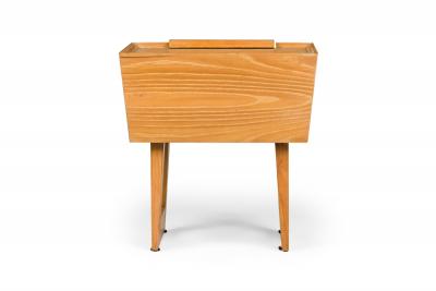 Paul L szl Paul Laszlo for Brown Saltman Mid Century Wooden Trapezoidal Nightstands