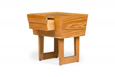 Paul L szl Paul Laszlo for Brown Saltman Mid Century Wooden Trapezoidal Nightstands