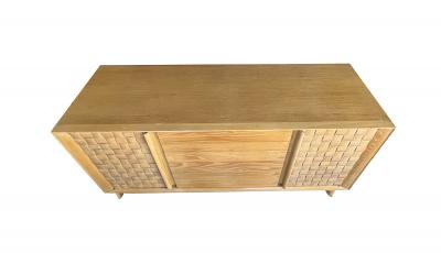 Paul L szl Rare Paul L szl for Brown Saltman Basket Weave Sideboard