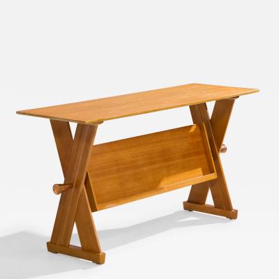 Paul Laszlo Console Table with Oak and Copper USA 1950s