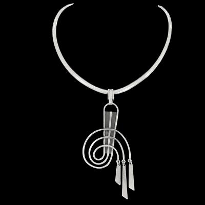 Paul Lobel Paul Lobel Modernist Sterling Silver Necklace