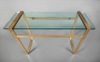 Paul M Jones Paul M Jones Bronze and Glass Console