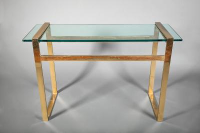 Paul M Jones Paul M Jones Bronze and Glass Console