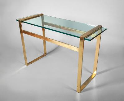 Paul M Jones Paul M Jones Bronze and Glass Console