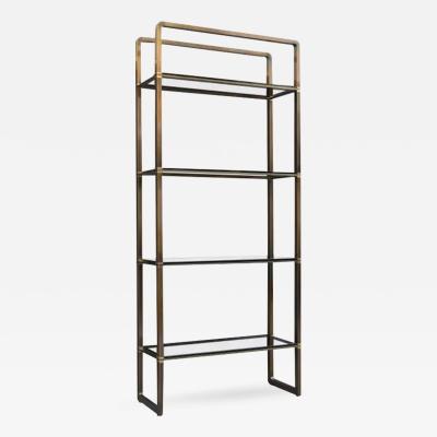 Paul M Jones Paul M Jones Solid Brass Glass Large 4 Shelf Etagere